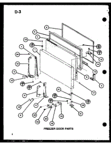 Freezer Door Parts (Tc18g / P75535-1W) (Tm18g / P75535-2W) (Tc20g / P75535-3W) (Tm20g / P75535-4W) (Tr18g / P75535-5W) (Tr20g / P75535-6W) parts for Amana Top-Mount Refrigerator TR20G-P75535-6W from AppliancePartsPros.com