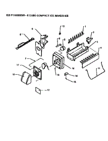 Icemaker parts for Amana Top-Mount Refrigerator TR21S4E-P1196103WE from AppliancePartsPros.com
