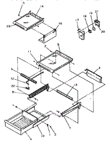Cabinet Shelving parts for Amana Top-Mount Refrigerator TR21S4L-P1196102WL from AppliancePartsPros.com