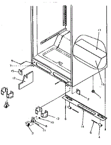 Cabinet Bottom parts for Amana Top-Mount Refrigerator TR21S4L-P1196102WL from AppliancePartsPros.com