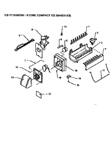 Icemaker parts for Amana Top-Mount Refrigerator TR21S4L-P1196103WL from AppliancePartsPros.com