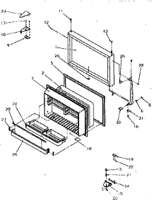 Freezer Door parts for Amana Top-Mount Refrigerator TR21S4L-P1196103WW from AppliancePartsPros.com