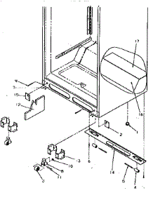 Cabinet Bottom parts for Amana Top-Mount Refrigerator TR21S4L-P1196103WW from AppliancePartsPros.com