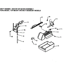 Icemaker parts for Amana Top-Mount Refrigerator TR21S4L-P1196103WW from AppliancePartsPros.com