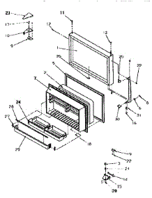 Freezer Door parts for Amana Top-Mount Refrigerator TR21S4W-P1196102WW from AppliancePartsPros.com