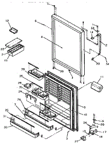 Refrigerator Door parts for Amana Top-Mount Refrigerator TR21S4W-P1196102WW from AppliancePartsPros.com