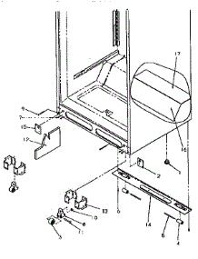 Cabinet Bottom parts for Amana Top-Mount Refrigerator TR21S4W-P1196102WW from AppliancePartsPros.com