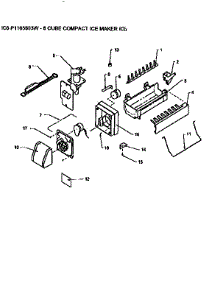Icemaker parts for Amana Top-Mount Refrigerator TR21S4W-P1196102WW from AppliancePartsPros.com