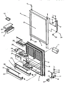 Refrigerator Door parts for Amana Top-Mount Refrigerator TR21S4W-P1196104WW from AppliancePartsPros.com