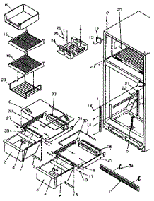 Cabinet Shelving parts for Amana Top-Mount Refrigerator TR21S4W-P1196104WW from AppliancePartsPros.com