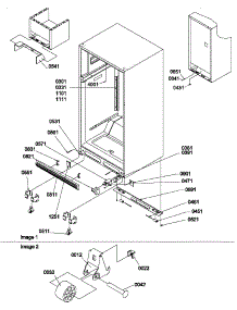 Ladders, Lower Cabinet And Rollers parts for Amana Top-Mount Refrigerator TR21V2W-P1316001WW from AppliancePartsPros.com