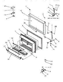 Freezer Door parts for Amana Top-Mount Refrigerator TR22S4L-P1196202WL from AppliancePartsPros.com
