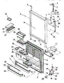 Refrigerator Door parts for Amana Top-Mount Refrigerator TR22S4L-P1196202WL from AppliancePartsPros.com