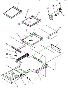 Cabinet Shelving parts for Amana Top-Mount Refrigerator TR22S4W-P1196202WW from AppliancePartsPros.com