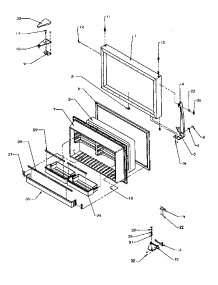 Freezer Door Assembly parts for Amana Top-Mount Refrigerator TR25S5-P1196401WL from AppliancePartsPros.com