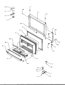Freezer Door Assembly (Tr22s4 / P1196201we) (Tr22s4 / P1196201wl) (Tr22s4 / P1196201ww) (Tr25s5 / P1196401we) (Tr25s5 / P1196401wl) (Tr25s5 / P1196401ww) (Tri22s4 / P1196301we) (Tri22s4 / P1196301wl) (Tri22s4 / P1196301ww) parts for Amana Top-Mount Refrigerator TR25S5-P1196401WL from AppliancePartsPros.com
