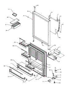 Refrigerator Door Assembly (Tx22s3 / P1196001we) (Tx22s3 / P1196001wl) (Tx22s3 / P1196001ww) parts for Amana Top-Mount Refrigerator TR25S5-P1196401WL from AppliancePartsPros.com