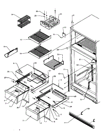 Cabinet Shelving (Tr22s4 / P1196201we) (Tr22s4 / P1196201wl) (Tr22s4 / P1196201ww) (Tr25s5 / P1196401we) (Tr25s5 / P1196401wl) (Tr25s5 / P1196401ww) (Tri22s4 / P1196301we) (Tri22s4 / P1196301wl) (Tri22s4 / P1196301ww) parts for Amana Top-Mount Refrigerator TR25S5-P1196401WL from AppliancePartsPros.com