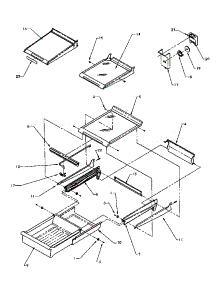 Cabinet Shelving parts for Amana Top-Mount Refrigerator TR25S5-P1196401WL from AppliancePartsPros.com