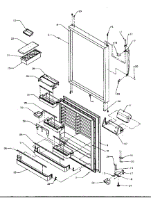 Refrigerator Door Assembly (Tr22s4 / P1196201we) (Tr22s4 / P1196201wl) (Tr22s4 / P1196201ww) (Tr25s5 / P1196401we) (Tr25s5 / P1196401wl) (Tr25s5 / P1196401ww) (Tri22s4 / P1196301we) (Tri22s4 / P1196301wl) (Tri22s4 / P1196301ww) parts for Amana Top-Mount Refrigerator TR25S5-P1196401WW from AppliancePartsPros.com