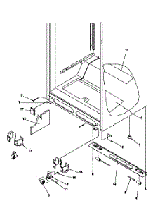 Cabinet Bottom parts for Amana Top-Mount Refrigerator TR25S5E-P1196402WE from AppliancePartsPros.com