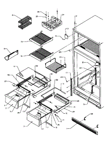 Cabinet Shelving parts for Amana Top-Mount Refrigerator TR25S5L-P1196401WL from AppliancePartsPros.com