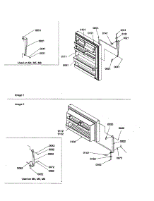 Door Handles And Shelves parts for Amana Top-Mount Refrigerator TR25V2E-P1316102WE from AppliancePartsPros.com