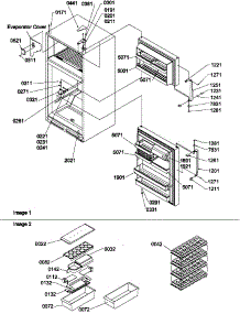 Door, Hinges And Accessories parts for Amana Top-Mount Refrigerator TR25VE-P1196404WE from AppliancePartsPros.com