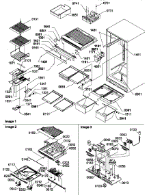 Interior Cabinet And Drain Block Assembly parts for Amana Top-Mount Refrigerator TR25VL-P1196404WL from AppliancePartsPros.com