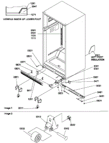 Ladders, Lower Cabinet And Rollers parts for Amana Top-Mount Refrigerator TR25VW-P1196404WW from AppliancePartsPros.com