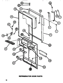 Refrigerator Door parts for Amana Top-Mount Refrigerator TR518G-P7655602W from AppliancePartsPros.com