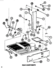 Rear Components parts for Amana Top-Mount Refrigerator TR518H-P7655614W from AppliancePartsPros.com