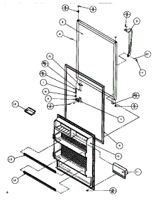 Refrigerator Door parts for Amana Top-Mount Refrigerator TR518IT-P1170501W from AppliancePartsPros.com