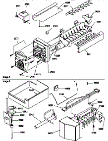 Ice Maker Assembly And Parts parts for Amana Top-Mount Refrigerator TR518ITWL-P1183711WL from AppliancePartsPros.com