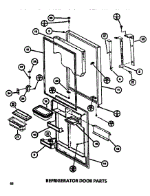 Refrigerator Door parts for Amana Top-Mount Refrigerator TR518M-P7816006W from AppliancePartsPros.com