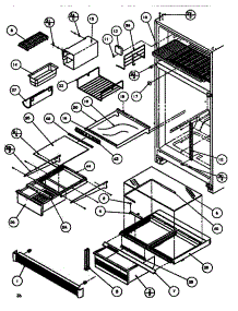 Cabinet Shelving (Tr520q1 / P1135702w) parts for Amana Top-Mount Refrigerator TR518Q-P1135704W from AppliancePartsPros.com