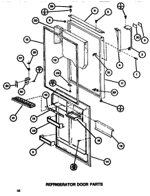 Refrigerator Door parts for Amana Top-Mount Refrigerator TR520H1-P7655611W from AppliancePartsPros.com