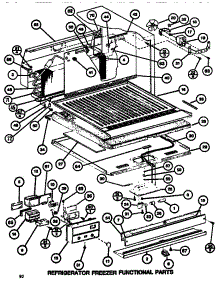 Functional Parts (Ref / Frz) parts for Amana Top-Mount Refrigerator TR520H1-P7655615W from AppliancePartsPros.com
