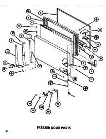 Freezer Door parts for Amana Top-Mount Refrigerator TR520M1-P7816007W from AppliancePartsPros.com