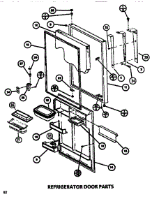 Refrigerator Door parts for Amana Top-Mount Refrigerator TR520M1-P7816007W from AppliancePartsPros.com