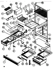 Cabinet Shelving (Tc522q / P1135701w) parts for Amana Top-Mount Refrigerator TR520Q1-P1135702W from AppliancePartsPros.com