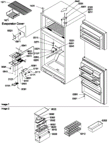 Door Hinges, Freezer Shelf And Accessories parts for Amana Top-Mount Refrigerator TR521VW-P1322601WW from AppliancePartsPros.com
