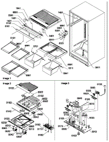 Interior Cabinet And Drain Block Assembly parts for Amana Top-Mount Refrigerator TR521VW-P1322601WW from AppliancePartsPros.com