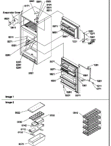 Door, Hinges And Accessories parts for Amana Top-Mount Refrigerator TR525SL-P1182803WL from AppliancePartsPros.com