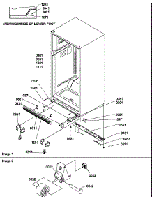 Ladders, Lower Cabinet And Rollers parts for Amana Top-Mount Refrigerator TR525SL-P1182803WL from AppliancePartsPros.com