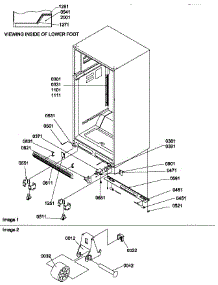 Ladders, Lower Cabinet And Rollers parts for Amana Top-Mount Refrigerator TR525SL-P1182804WL from AppliancePartsPros.com