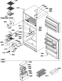 Door Hinges, Freezer Shelf And Accessories parts for Amana Top-Mount Refrigerator TR525VW-P1322701WW from AppliancePartsPros.com