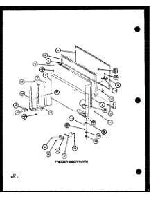 Freezer Door Parts (Trg18j / P7739033w) (Trgi18j / P7791103w) (Trgi18j / P7791104w) parts for Amana Top-Mount Refrigerator TRG18J-P7739033W from AppliancePartsPros.com