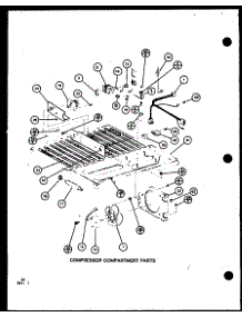 Compressor Compartment Parts (Trg20j / P7739034w) (Trgi20j / P7791105w) (Trgi20j / P7791106w) parts for Amana Top-Mount Refrigerator TRG18J-P7739033W from AppliancePartsPros.com