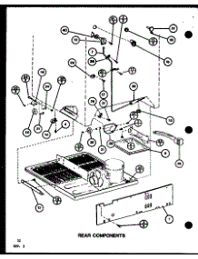 Rear Components (Tr18k / P7791126w) (Tr18k / P7791127w) (Tri18k / P7791128w) (Tri18k / P7791129w) (Trg18k / P7791150w) (Trg18k / P7791151w) parts for Amana Top-Mount Refrigerator TRG18K-P7791151W from AppliancePartsPros.com